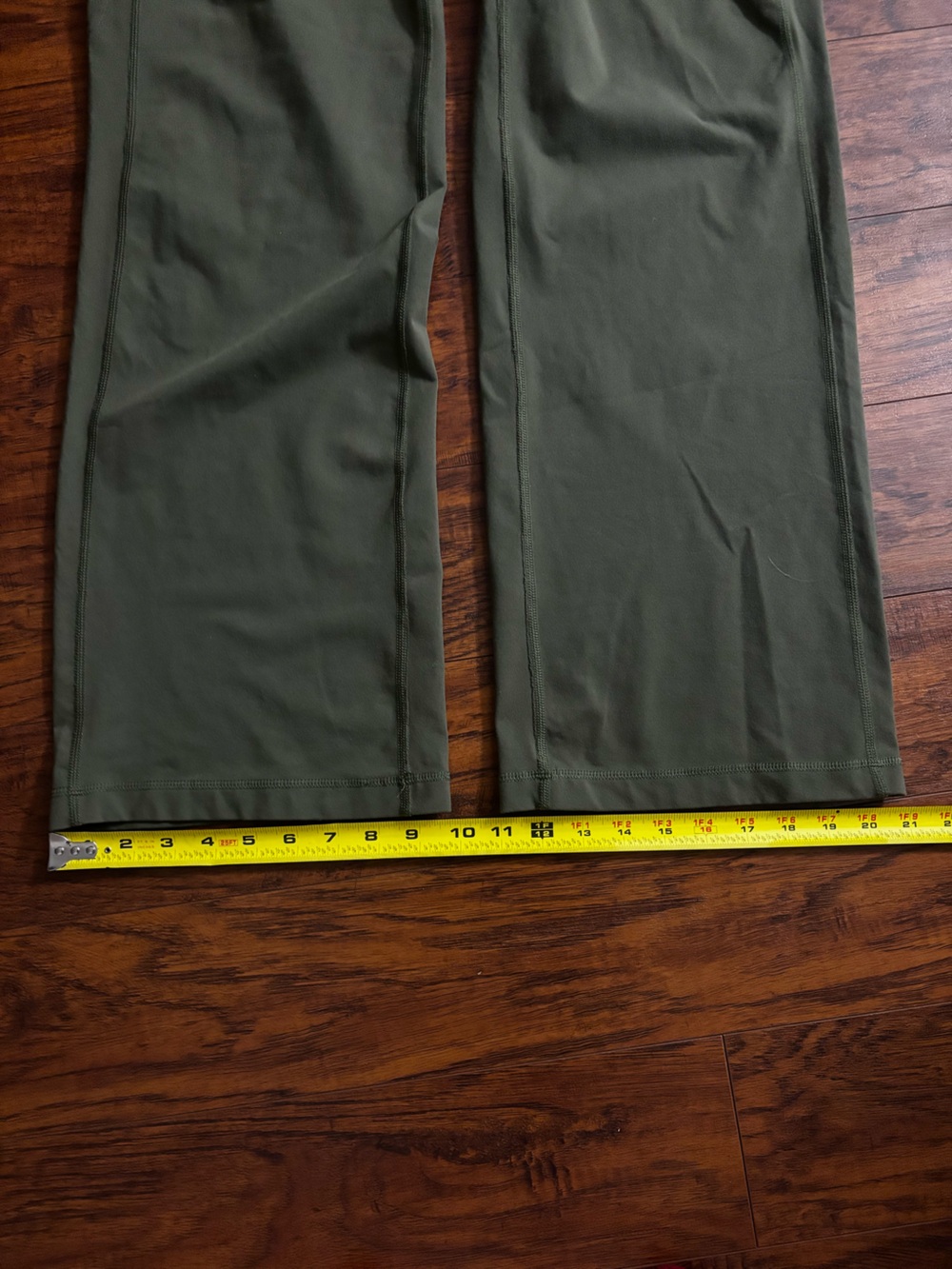 Duluth Trading Co Wide-Leg Pants NoGA Classic Bootcut Lycra Spandex Olive Green - Picture 3 of 8